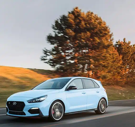 Hyundai car on the road